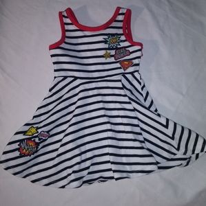 Girls Supergirl Superhero stripe dress sz 12 month
